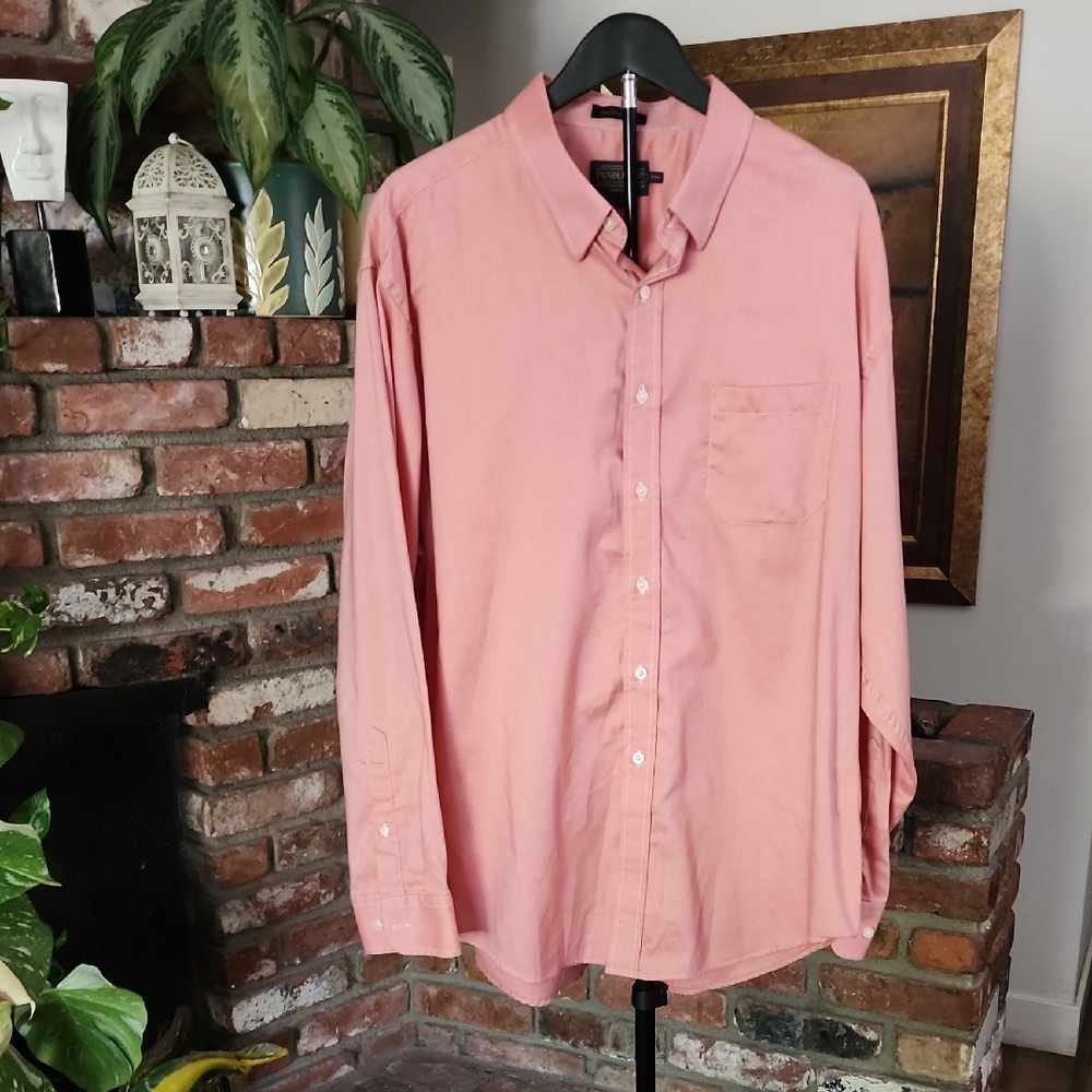 Pendleton Coral Button Down Shirt Mens Large Cotton Classic Preppy Casual